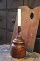 Antique Swedish 
candlestick 
from the 19th 
century in wood 
with a wrought 
iron candle 
holder and ...