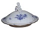 Blue Flower Curved with gold edgeLarge and rare lidded bowl with figurine on top