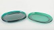 Josef Frank for 
Svenskt Tenn
Three oval 
lobster plates 
in emerald 
green glass.
Designer: ...