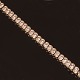 14kt white gold 
tennis bracelet 
with 62 
diamonds circa 
with a total of 
3,0ct
L: 19,5cm. W: 
4mm. ...