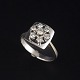 Reerslev, Denmark14 kt white gold ring with brilliant-cut diamondsRing, size 59.Geometric ...