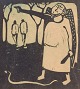 Åke Holm
Træsnit med 
figurkomposition.
