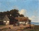 Klein, Peter 
Gabriel (1824 - 
1859) Denmark: 
Coastal scene 
with farmhouse. 
signed P. 
Klein. Oil ...