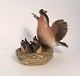 Dahl Jensen. Porcelain figurine. Bird on nest. Model # 1349. Height 12.5 cm. (1 
quality)
