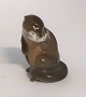 Royal Copenhagen. Porcelain figurine. Otter with fish. Model 2333. Height 5.5 
cm. (1 quality)