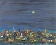 Van de Vooren, 
dutch artist
Bartholomeusnacht, 
1969
Oil on canvas
An expressive 
nocturnal ...