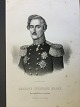 Litografi af 
Em. Bærentzen - 
Portræt af 
generalløjtnant 
...