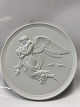Royal Copenhagen Bisquit plate by Thorvaldsen, night.