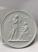 Royal Copenhagen Bisquit plate by Thorvaldsen "Manhood and Autumn" 14 cm.
