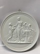 Royal Copenhagen Bisquit plate by Thorvaldsen "Childhood and Spring."  14 cm.