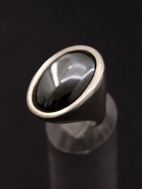 Sterling silver ring with bloodstone