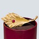 Bernhard Hertz; A brooch made of 14kt gold with motif of a leaf. Set with a ruby.L. 5.3  cm. ...