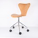Arne Jacobsen 
Syver office 
chair, model 
3117, for Fritz 
Hansen. 
Patinated 
natural leather 
and ...
