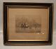 Etching: Carl 
Locher 1907 
Marine motivf 
with sailships 
45 x 41 cm 
including 
original glass 
and ...