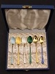 Box with 6 pcs. 
sterling silver 
with enamel 
spoons