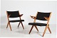 Dansk 
Møbeldesign
Par lette easy 
chairs af 
massiv eg ...