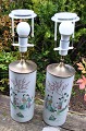 Pair of Chinese 
porcelain hat 
stands, 19th 
century. 
Converted into 
table lamps. 
Hand-painted 
...