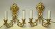 French wall lamps in bronze, 19th century.