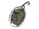 Large sterling silver pendant with rock crystal.Hallmarked "CL 925".Measures 2.7 by 2.2 ...