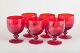 Monica Bratt for Reijmyre Glasbruk6 red wine glasses, ...