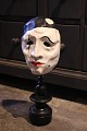 Decorative, old 
clown mask in 
painted 
papier-mâché 
...