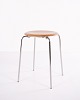 Dot stool 
designed by 
Arne Jacobsen, 
made in walnut 
veneer with a 
chrome-plated 
steel frame. A 
...