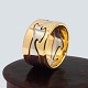 Georg Jensen gold jewelry.Nina Koppel for Georg Jensen; Three-piece fusion ring of 18k gold, ...