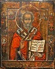 Russian icon, 
painted on 
wood, 19th 
century. 22 x 
18 cm.