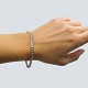 A tennis bracelet in 18k white gold set with diamonds