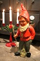 Large terracotta gnome from the 50s with fine painting, ...