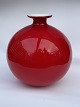 Big red Holmegaard Carnaby glass vase