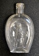 German flask in clear glass with motif of Germania, 19th ...