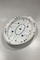 Royal Copenhagen Blue Fluted Plain Antique Oval Dish. Firing defect in the glaze and hairline ...