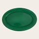 Royal Copenhagen, Aluminia, Plate, Green #624, 1st sorting, 33.5cm long, 22cm, Design Ursula ...