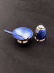 Salt pepper set sterling silver with enamel from silversmith Volmer Bahner Copenhagen item no. ...