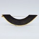 Anette Kræn; Large silver brooch with oxidized surface and 14k gold. Can be turned in two ...