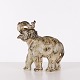 Stoneware figure depicting a standing elephant, model 21517, designed by Knud Kyhn for Royal ...