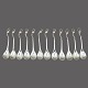 Georg Jensen Silver.Georg Jensen;  Set of 12 Magnolia/Blossom coffee spoons made ofhammered ...