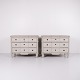 Pair of Gustavian chests of drawers from Sweden, circa 1790, with grey-white paint and ...