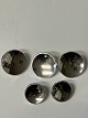 Sterling silver buttons (5pcs) Silversmith: W.&S. Sørensen.