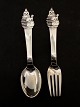 H C Andersen 830 silver children's cutlery 14.5 cm. "The Princess on the Pea" nice as new no ...