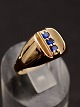 14 carat gold ring size 54 with blue topazes from goldsmith Jens Aagard Svendborg item no. ...