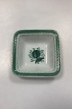 Royal Copenhagen Green Tranquebar Square Dish No. 1337