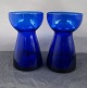 Pair of Hyacinth glasses in dark blue glass 13cm