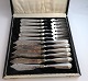 English fishknifes and forks silver-plated for 6 persons