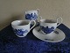 Blue Flower Plain Danish porcelain.Set of 4 ...