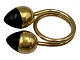 Bent KnudsenLarge 14 carat gold ring with two round ...