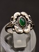 Georg Jensen vintage ring size 49 design 30 stamp from the year 1930-45 with green agate item ...