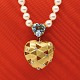 Ole Lynggaard; Heart clasp with diamonds + heart clasp ...