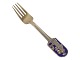 Anton Michelsen guilded sterling silver, Christmas fork from 1934.Designed by Olaf ...
